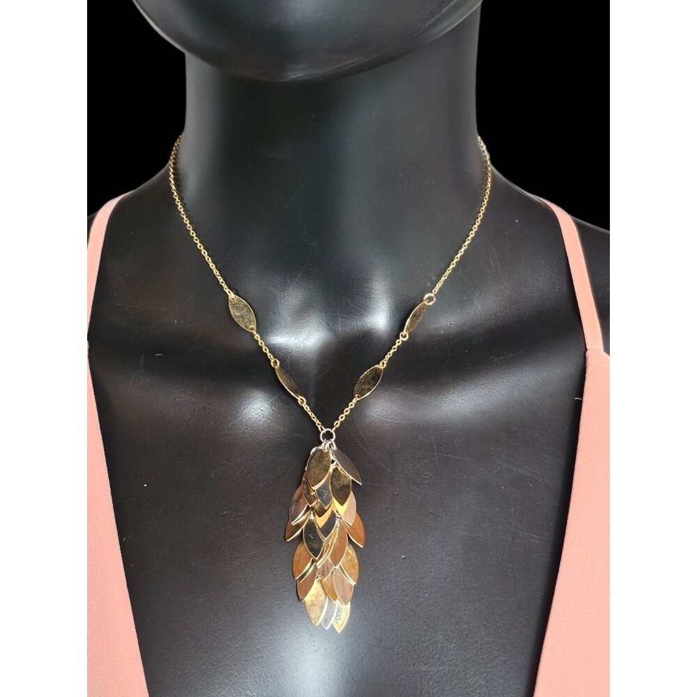 Silver/Gold Waterfall Y Necklace
